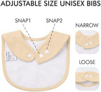 10 Pack Cotton Snap Bibs for Baby Boy Girl, Super Soft Drool Bibs for Teething - Image 6