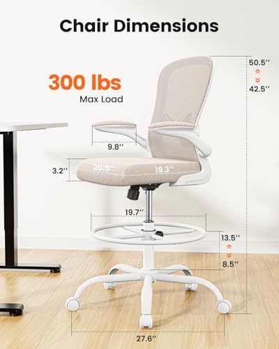 ErGear Drafting Chair, Tall Office Chair - Image 2