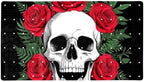Shower Mat Non Slip 26.8 x 15.1 Inches, Skull Rose Bathtub Mat Shower Stall Mats by Anna+Cowper
