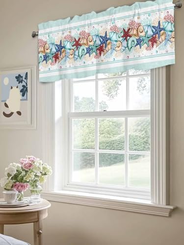 Vandarllin Coastal Beach Kitchen Curtains Valances - Image 5
