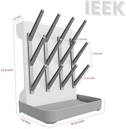 IEEK Baby Bottle Drying Rack, Large Vertical Drying Tower Bottle Rack Holder - Image 6