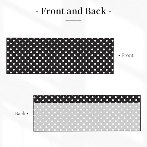 Black and White Polka Dot Valance Curtain - Image 2