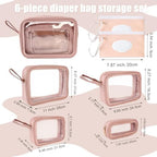 6 PCS Set TPU Diaper Bag Organizer Pouches & Wipe Dispensers - Image 4
