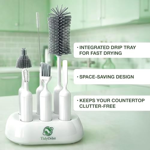 6-in-1 Bottle Brush Set with Holder – Multipurpose Cleaning Kit - Image 4