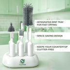 6-in-1 Bottle Brush Set with Holder – Multipurpose Cleaning Kit - Image 4