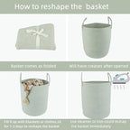 XUANGUO Cotton Rope Laundry Basket Hamper - Image 7