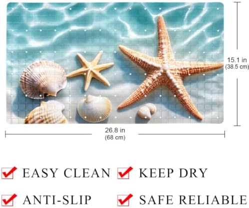 Non Slip Bathtub and Shower Mat 26.8x15.1 inch, Bath Mat - Image 4
