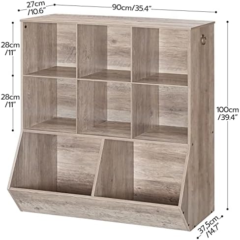 HOOBRO Kids Bookshelf, Toy Storage Cabinet, Kids Toy Organizer, 8 Cubicles - Image 3
