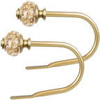 USFOOK Gold Curtain Holdbacks, Decorative Drapery Tiebacks, 2 Pack/1 Pair by USFOOK