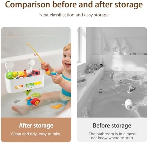 Bath Toy Storage Organizer, Kids Bathtub Toy Holder - Image 3