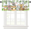 Jungle Animals Valance Curtains Forest Tropical Leaf Green Print Window by Unknown