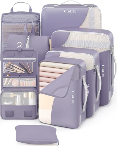 OlarHike Packing Cubes for Travel, Gifts for Women Mom, Anti-Tearing Suitcase by OlarHike
