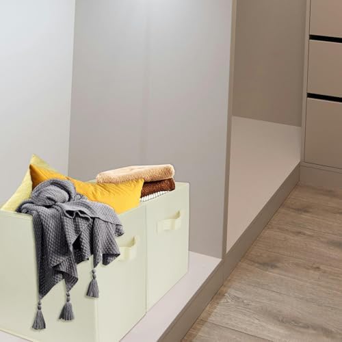 3 Pcs Storage Cubes, 10.5 Inch Collapsible Storage Bins, Fabric Foldable Bins - Image 5
