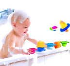 Bath Stacking Cups – 8-Piece Beach, Pool & Sand Toy Set – BPA-Free, Easy-Drain - Image 3