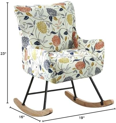 Nursery Rocking Chair Cover Stretchable Glider Chairs Cover Slipcovers Printed - Image 3