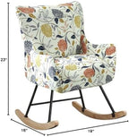 Nursery Rocking Chair Cover Stretchable Glider Chairs Cover Slipcovers Printed - Image 3