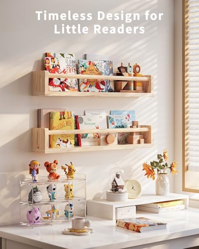 Seocry Nursery Book Shelves, 4 Pack, Wall Book Shelves - Image 6