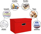 Linen Fabric Foldable Collapsible Storage Cube Bin Organizer Basket Fabric - Image 3