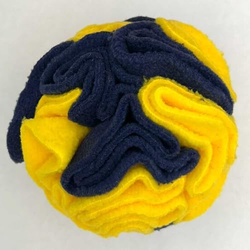 Glory To Dog Puppy/Small Breed Snuffle Ball Toy Bright Yellow & Royal Blue - Image 4