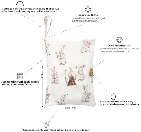Baby Diaper Bag Organizer, Portable Baby Essentials Storage Pouch - Image 3
