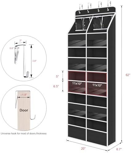 Univivi Upgraded Over the Door Organizer - Image 3