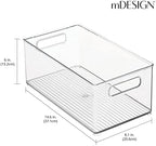 mDesign Plastic Deep Bin Organizer Caddy Container w/ Handles - Image 3