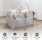 PUTSKA Baby Diaper Caddy Organizer, Felt Nursery Basket, Extra Large - Image 3