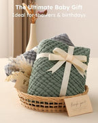 Yoofoss Hooded Baby Bath Towels 2 Pack 100% Muslin Organic Cotton - Image 5