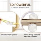 Hion Magnetic Curtain Tiebacks Golden 6pcs, Curtain Holdbacks Hooks Holders - Image 6