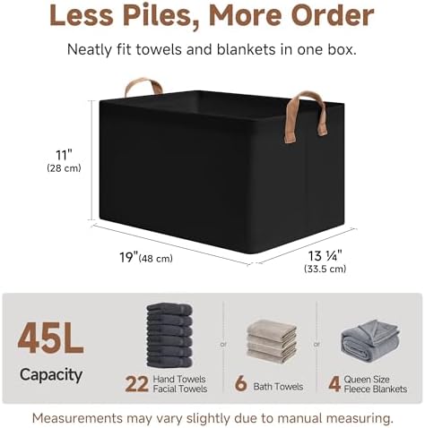 StorageWorks Fabric Storage Bins, Linen Closet Organizers - Image 6