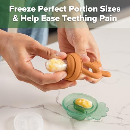 Haakaa Baby Fruit Food Feeder & Mini Freezer Nibble Tray Combo, Breastmilk - Image 3