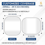 EcoNour 2-Piece Foldable Car Front Window Sun Shade, UV & Heat Protection - Image 5