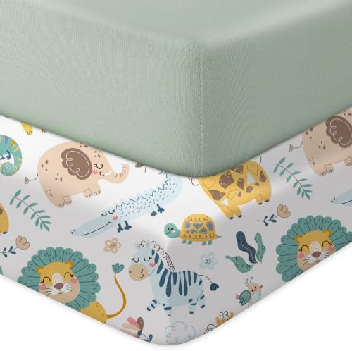 Pack N Play Sheets Fitted, Mini Crib Sheets, Breathable Soft Unisex Playard by Unknown