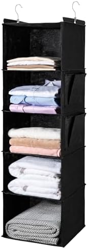 BOOMIBOO Hanging Closet Organize and Shelves, 5-Hanging Shelf by BOOMIBOO