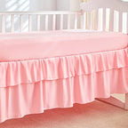 Mini Crib Bedding Set 3 Pieces Baby Boho Quilted Tufted Ruffles Comforter - Image 6