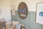 Custom Round Nursery Name Sign, Personalized 3D Baby Name Announcement Sign - Image 4