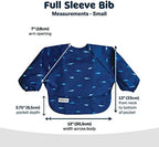 Tiny Twinkle Long Sleeve Bib for Babies & Toddlers | Waterproof Smock Bib for - Image 2