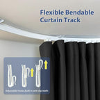 Room Divider Ceiling Mounted Curtains Track Sets Extra Wide Blackout Curtain - Image 5