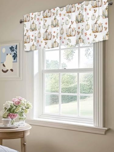Vandarllin Fall Floral Leaves Kitchen Curtains Valances - Image 5