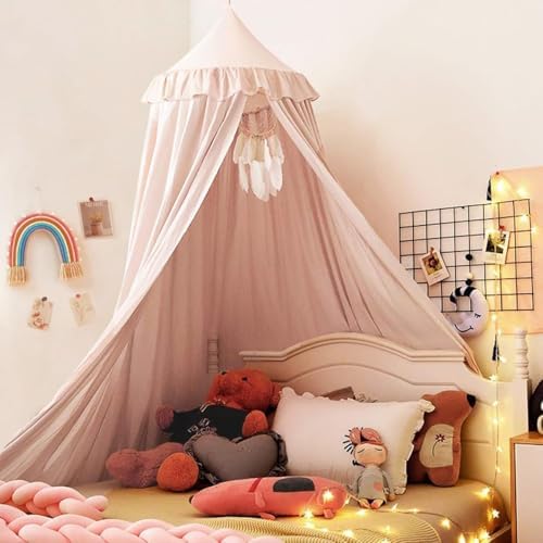 Kertnic Decor Princess Canopy for Girls Bed, Soft Smooth Playing Tent Canopy by Kertnic