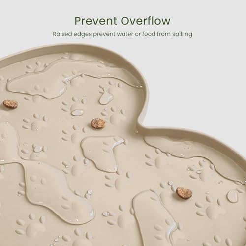 PWTAA Dog Food Mat Anti-Slip Silicone Dog Bowl Mat Thicker Pet Placemat - Image 5
