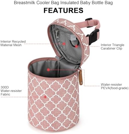 Accmor Breastmilk Cooler Bag, Insulated Baby Bottle Cooler Tote Bags - Image 5