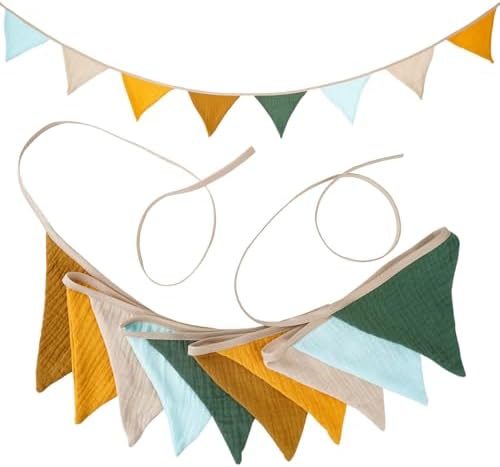 19.6ft Bunting Banner Triangle Flags Fabric, Garland Bunting Flag Banners - Image 3