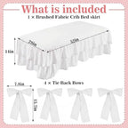 Smoothnovelty White Crib Bed Skirts - Image 2