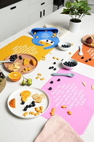 Be A Heart Silicone Placemats for Kids and Toddlers, BPA-Free Non-Slip Baby - Image 2