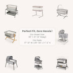 Konssy 2 Pack Muslin Bassinet Sheets - Image 3