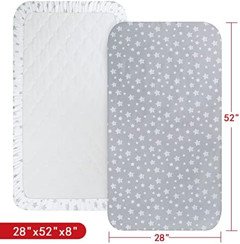 Crib Sheets for Boys or Girls 2 Pack, Fitted Crib Sheet for Standard Size Crib - Image 5