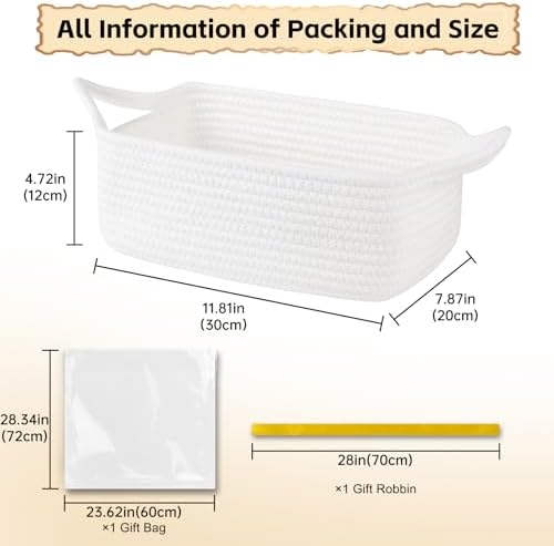 OIAHOMY 7L Woven Basket, Gift Basket Empty - Image 2