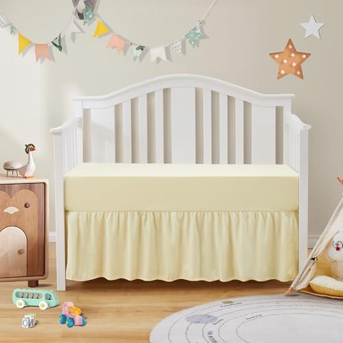 SiinvdaBZX 2-Piece Set Ruffled Crib Skirt & Crib Sheet - Image 5