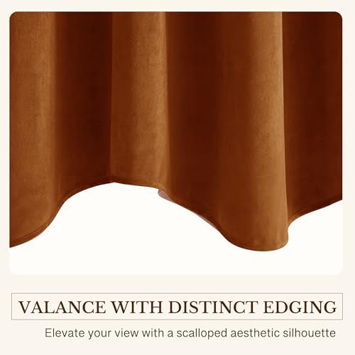StangH Burnt Orange Fall Decor Window Valance 52x18 Inch, 1 Panel - Image 5